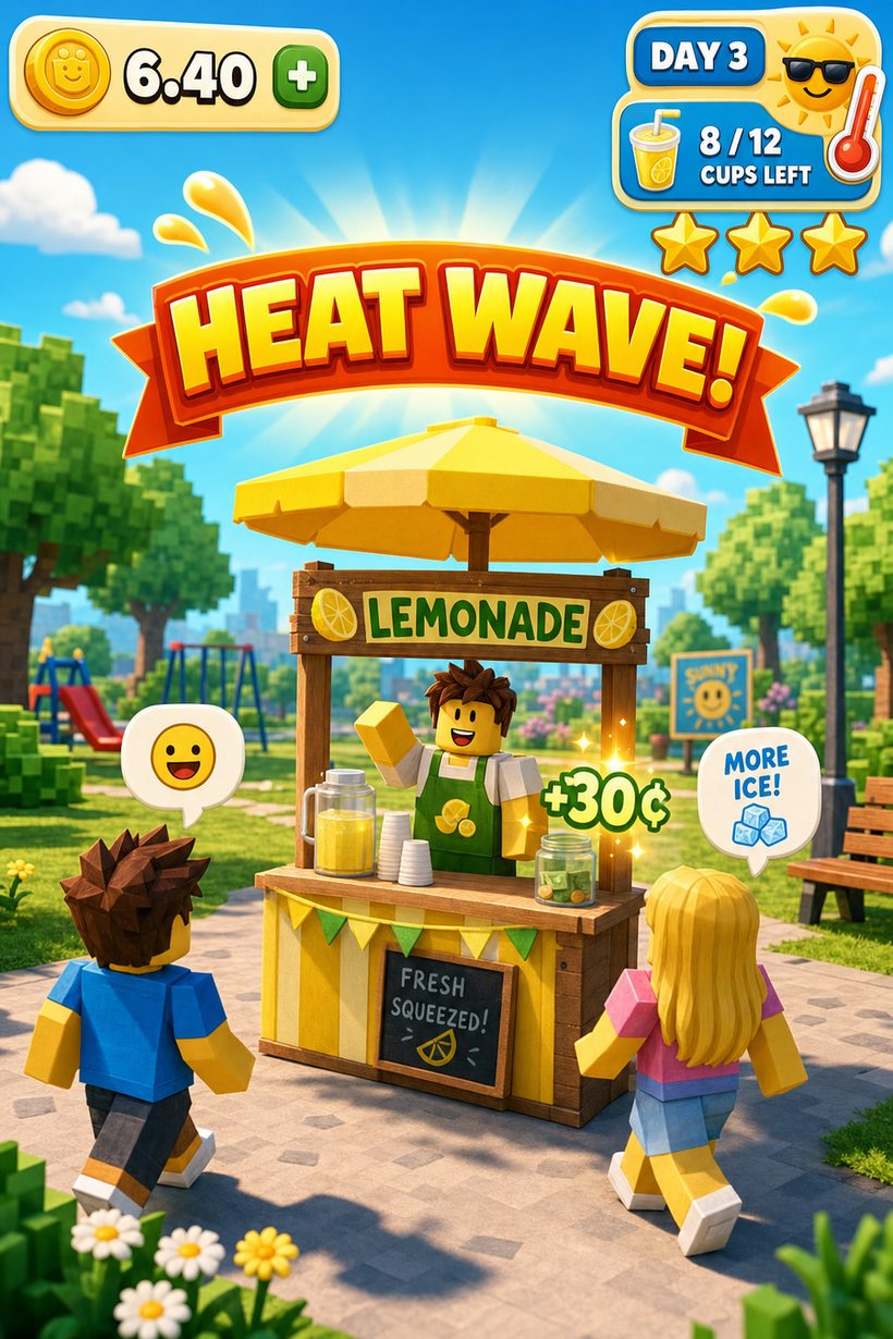 The Day — live HUD, customer reactions, HEAT WAVE event (concept)